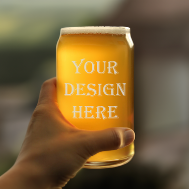 Personalized 16oz Beer Can Glass
